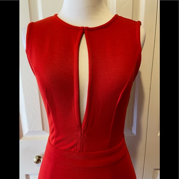 Sexy Open Front Little Red Dress by Tobi - Picture 2 of 7